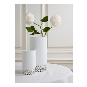 바빌론 라지 실버 플레이트 장식 포슬린 꽃병 1647597331558324