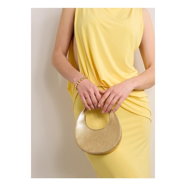 스타우드 굿나잇 문 메탈릭 크링클 가죽 토트 골드 1647597357747066