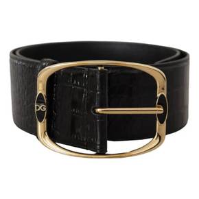 4841700 Dolce  Gabbana Elegant Leather Logo Womens Belt