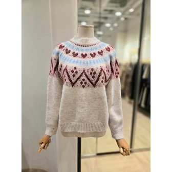 플라스틱아일랜드 [부산점] 하트 자카드 니트 (PR4KL532)