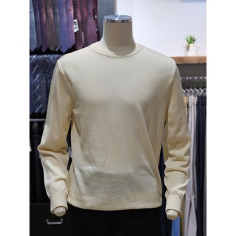 레노마 [시흥점] S/S  베이직 화이트 라운드 니트 (RPEMKT01A)