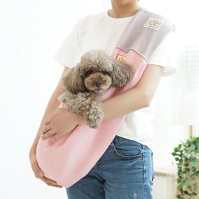 강아지 이동가방 투게더 슬링백 핑크  포대기