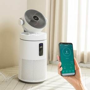 (B)롯데 에코제트 공기청정기 써큘레이터형 펫필터 초미세먼지 정화 UVC살균 WIFI원격제어
