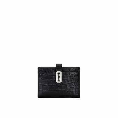 Magpie Card Wallet Croco (맥파이 카드지갑) Black_VQB3-1CW115-1BKXX