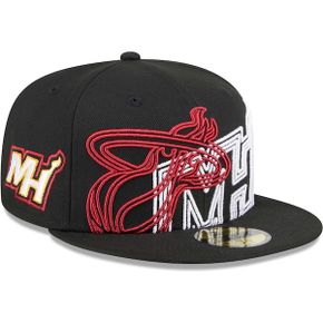 [해외] 1035138 뉴에라 모자 NBA 마이애미 히트 Game Day Hollow Logo Mashup 59FIFTY Fitted Ha