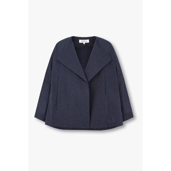 스트라이프 드레이프트 자켓 EN15104013000