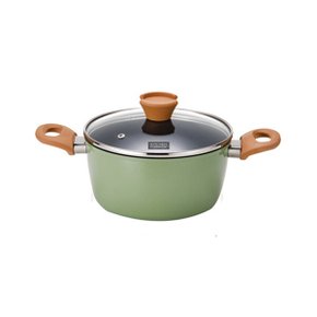 NY-3451/키친플라워/IH/그린베일인덕션양수냄비/18cm/세라믹코팅