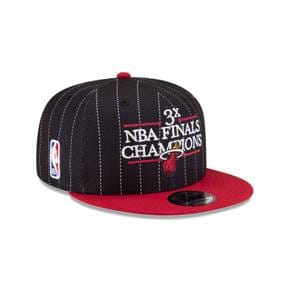 Just Caps NBA 챔피언 핀스트라이프 마이애미 히트 9FIFTY 950 스냅백 Hat 9191347