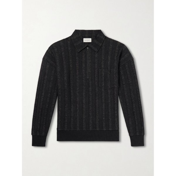 로리머 코튼 블렌드 자카드 하프 집업 스웨터 46376663163071704