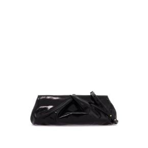 여성 large naplak clutch bag Black