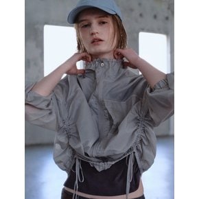 High Neck Shirring Jumper  Light Grey (KE6339M022)