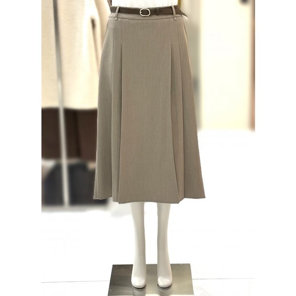 [부산점] [씨씨콜렉트] 벨티드 핀턱 플레어 스커트 (E261MSD101)