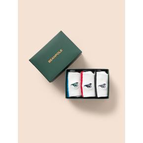 베이직 골지 양말 3족 SET  화이트 (BI61KTU031)