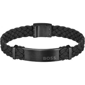 보스 팔찌 남성 BOSS Dylan 컬렉션팔찌 블루 블랙 브레이디드 스웨이드 스테인리스 디테일 35007