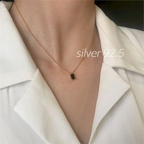 silver 92.5  블랙 스톤 네크리스_P091027867