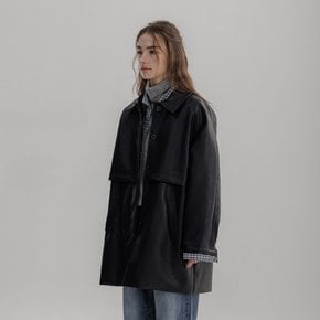 Henry Leather Half Trench Coat