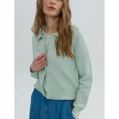 [정상가139,000원] Cotton Blended Collar Cardigan  Apple Mint (WE335AC51M)