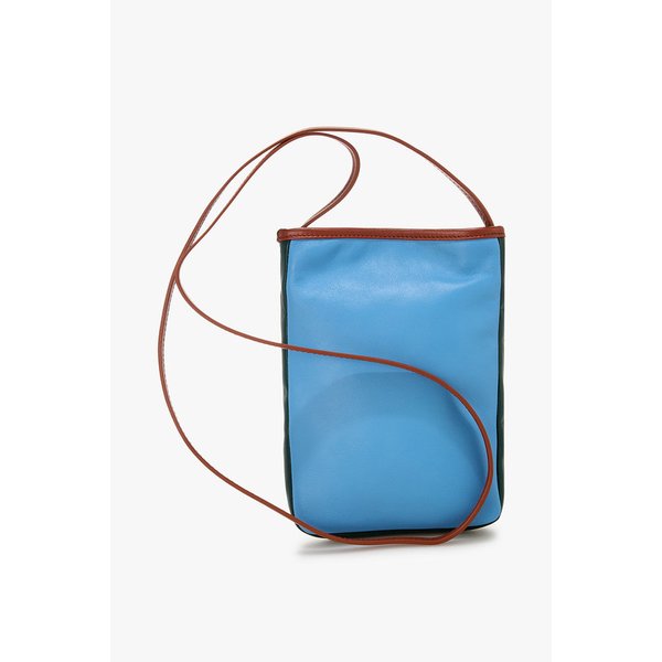 컬러 블록 레더 파우치 백 5715332006000