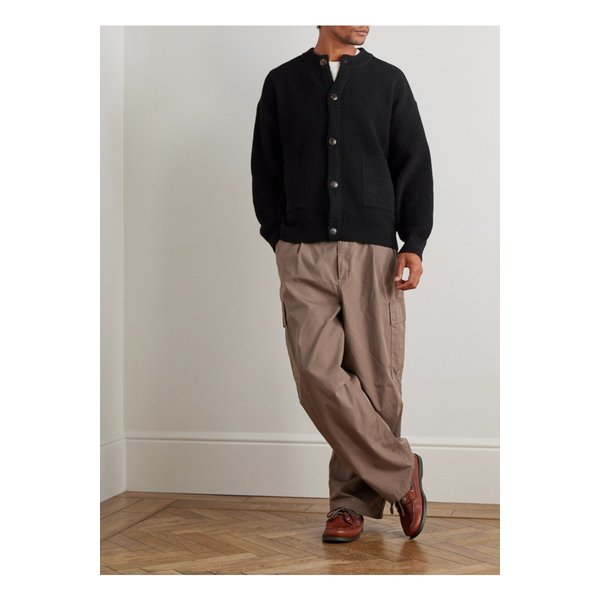 프리즘웍스 골지 울 혼방 가디건 블랙 46376663162897614