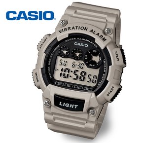 [정품] CASIO 카시오 진동알람 10년전지 군인시계 W-735H-8A2V