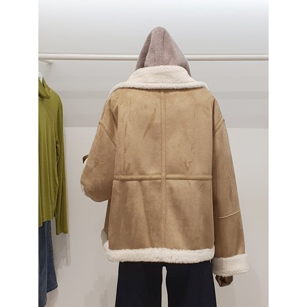 [파주점] 쥬크 주크 리버서블 부클 하이넥 무스탕자켓 V254PSF962