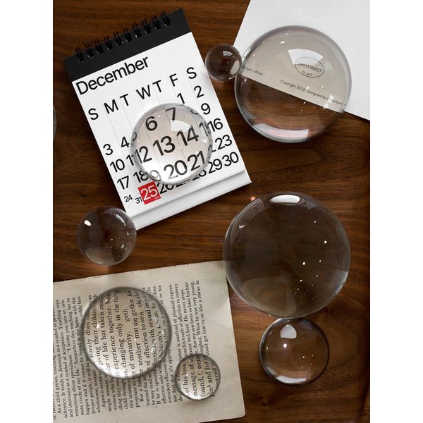 원형 크리스탈 촬영 소품 원구 반구 문진 9size