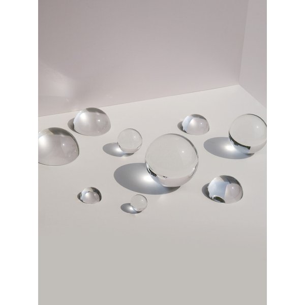 원형 크리스탈 촬영 소품 원구 반구 문진 9size