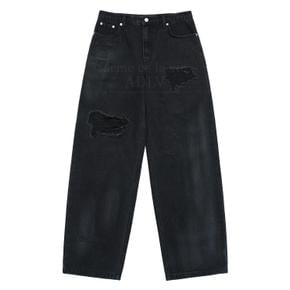 DESTROYED WASHING SPRAY DENIM PANTS BLACK 디스트로이드 데님 블랙