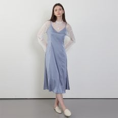 [베누스 사틴 슬립 드레스_블루]Venus Satin Slip Dress