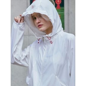 Two-way zipper Hood Essential logo Windbreaker Off white