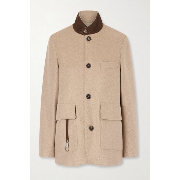 스웨이드 트림 실크 트위드 재킷 46376663162953715