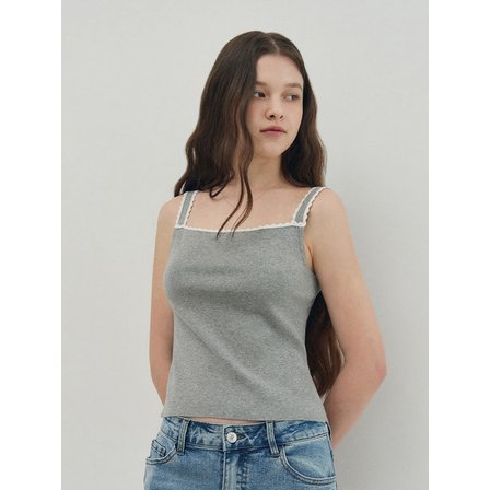 바시카 [리퍼브] 프릴 패턴 슬리브리스_gray