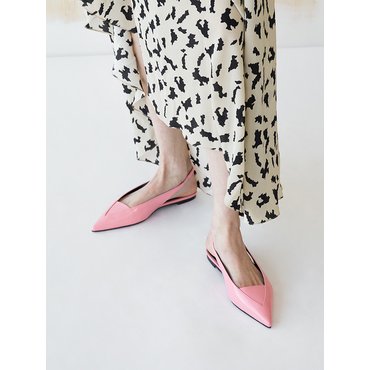 블랑수블랑 Nana Slingback Flats Leather Pink