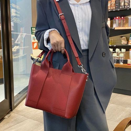 쏘울백 / 천연소가죽 투라인 정장 데일리 토트 숄더백