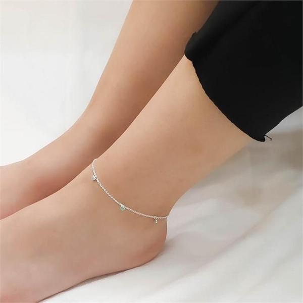 확대된 대표 925Silver 에폭 하트 발찌(1)