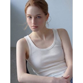 BASIC U-NECK RIBBED SLEEVELESS TOP_N6STS0367