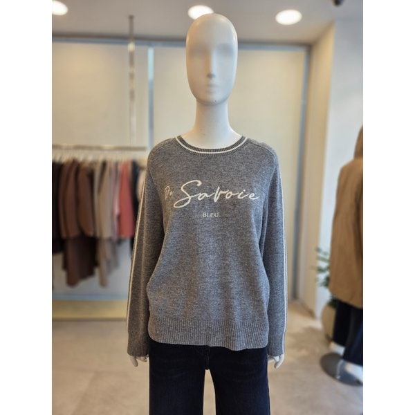 [여주점] [더 아이잗] 여성  울 블렌드 레터링 풀오버 니트(IRAA1PO031)