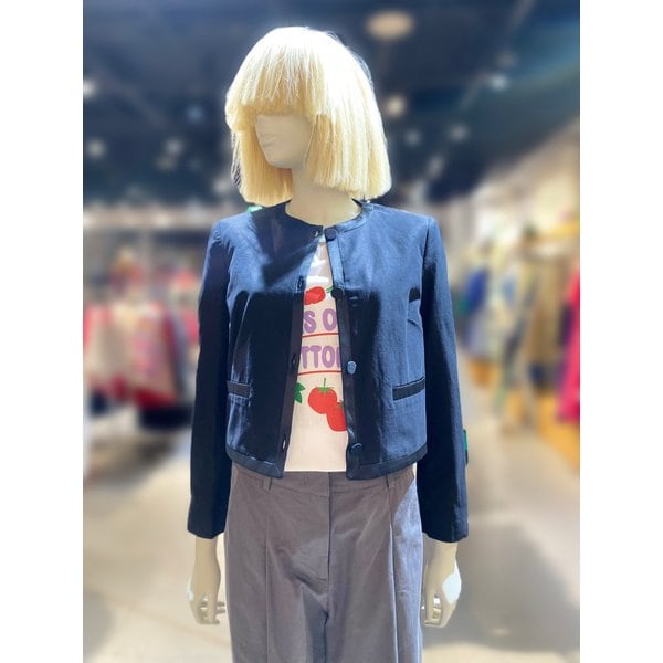 [여주점] 라운드넥 크롭 재킷 (2LPSDN05A)