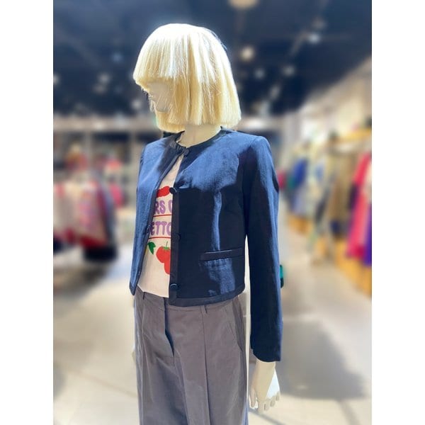 [여주점] 라운드넥 크롭 재킷 (2LPSDN05A)