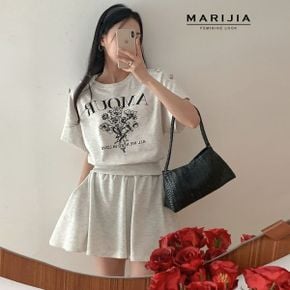 레터링 버트 맨투맨 SET MSTC11026 세트룩 플레어팬츠 여름 반팔티셔츠 데일리룩_P425420606