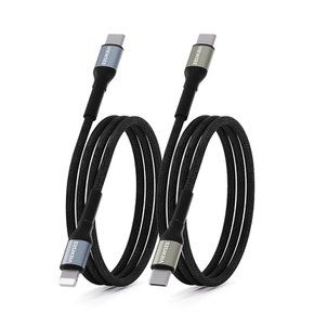 PD 60W 쉴드 고속 충전 케이블 2개 구성 아이폰 8핀 C타입