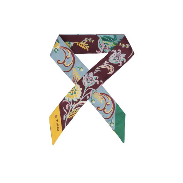 WATA0016AKC57X0866 M0019 페이즐리 스키니 트윌 실크 스카프