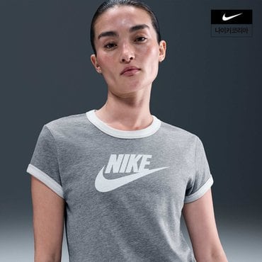 나이키 우먼스 나이키 스포츠웨어 반팔 링거 티셔츠 IF4073-063