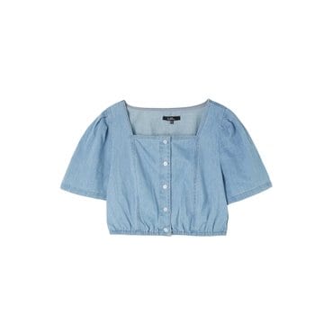 LAP (SET-상의)스퀘어 크랍 데님블라우스 AR2DB570