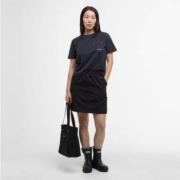 바버 [25SS] 여성 블랙 Farne 미니 스커트 (URSK5E301BK)