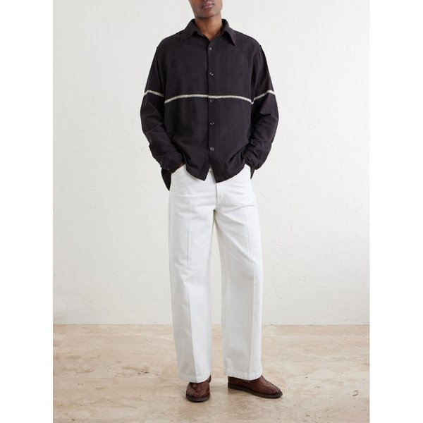 카틱 리서치 라바리 자수 코튼 셔츠 46376663162975380