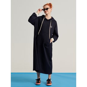 MET shirring hoody dress navy