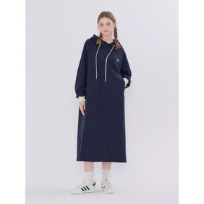 MET shirring hoody dress navy