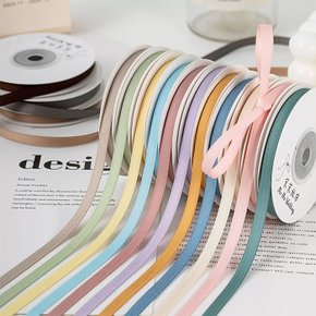 양면 밀크 매트 컬러 리본 포장 끈 폭 10mm 18야드