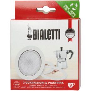 영국 비알레띠 모카포트 Bialetti BIA640310 Pack of 3 Gaskets 1 Plate Tz.9 스테인리스 스틸 1